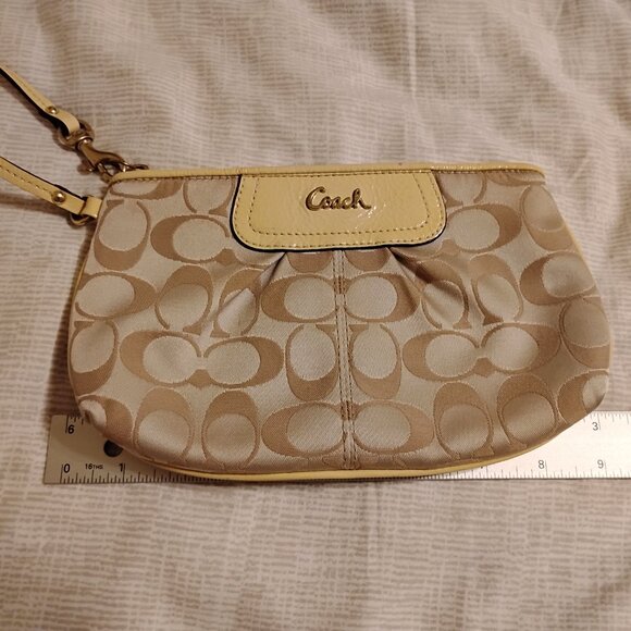 Coach Signature Ashley Leather Wristlet - Picture 6 of 10
